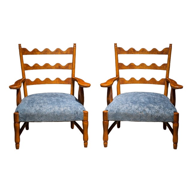 Armchairs and Coffee Table by Paolo Buffa, 1950, Set of 3 For Sale