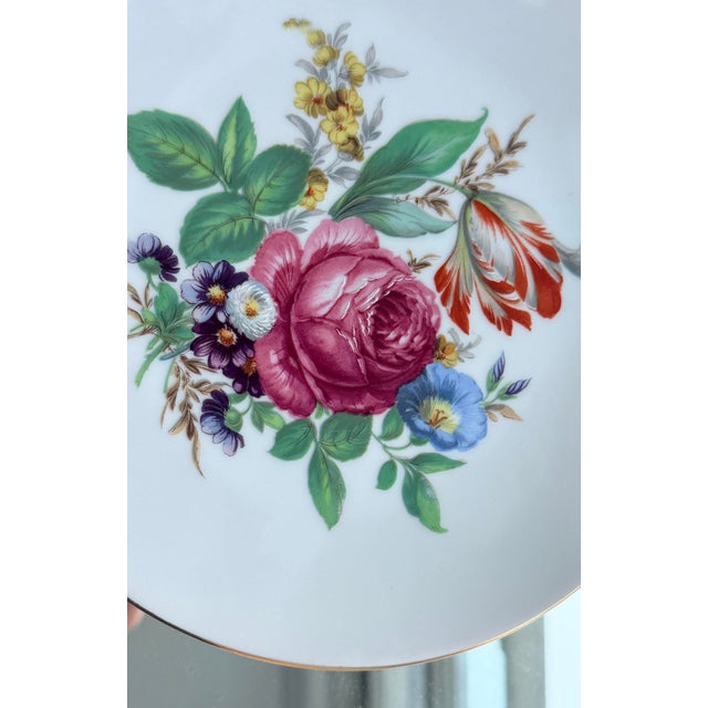 Victorian Vintage 1970s Bareuther Waldsassen Bavarian Rococo Porcelain Dessert Plates, Set of 6 For Sale - Image 3 of 8