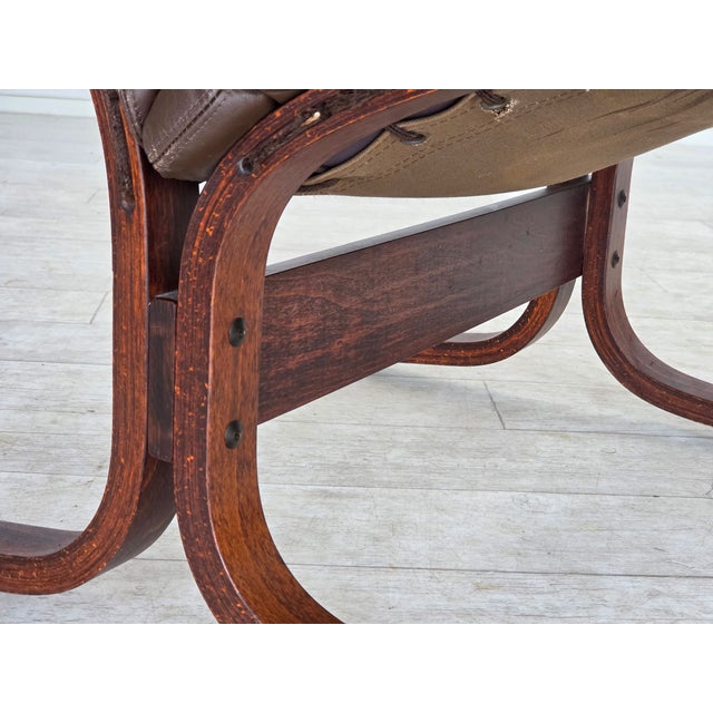 Wood Norwegian Siesta Lounge Chair in Leather by Ingmar Relling for Westnofa, 1970s For Sale - Image 7 of 18