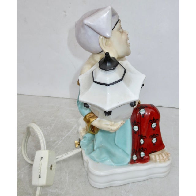 German Porcelain Night Light Circa 1930s' For Sale - Image 4 of 12