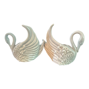Rare Set of Mid Century Modern Royal Haeger Swan Vases