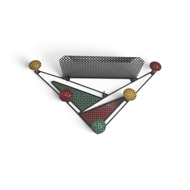1950s French Wall-Mounted Coat Rack by Mathieu Matégot, 1950s For Sale - Image 5 of 12