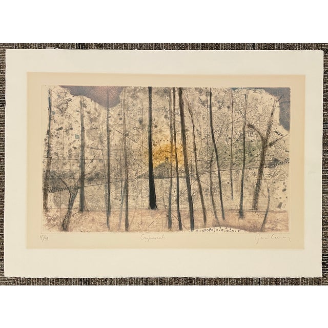 1970s Rene Carcan Crepuscule Color Etching For Sale - Image 5 of 5