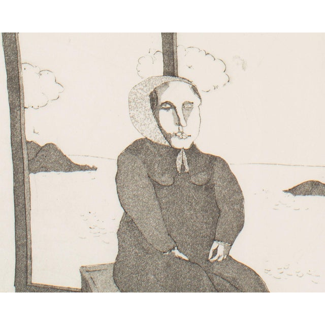 1970 Etching of a Seated Woman Benjamin Levy For Sale In Indianapolis - Image 6 of 8