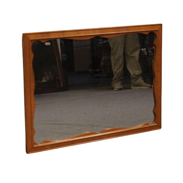 ETHAN ALLEN / BAUMRITTER Heirloom Nutmeg Maple 38" Scalloped Frame Mirror 545 27" High 38.75" Wide 1" Deep We specialize...