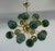 Brass and Murano Glass Sputnik Chandelier in Sage Green, 2000s For Sale - Image 6 of 12