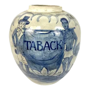 19th Century Dutch Delft Tobacco Jar