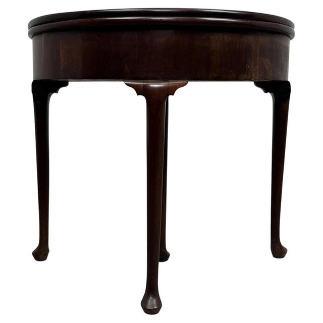 18th Century English Mahogany Demi-Lune Card Table For Sale - Image 11 of 11