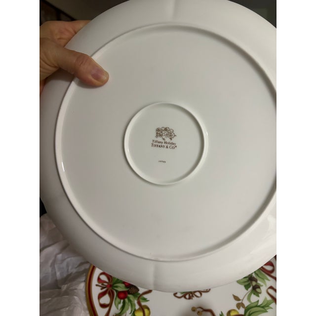 Tiffany and Co. Intage Tiffany & Co. Holiday Porcelain Plate With Original Box For Sale - Image 4 of 7