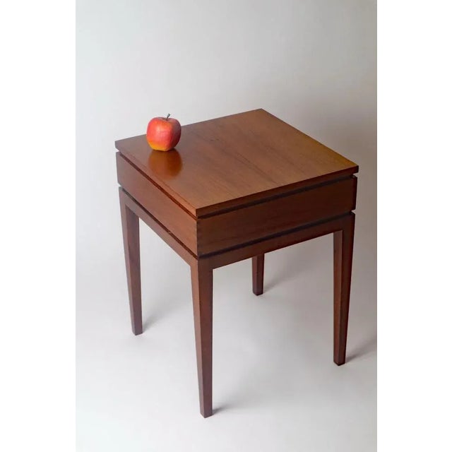 Brown Small Teak Gaming Table, 1960s For Sale - Image 8 of 10