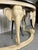 Cream 1990s Carved Wood Elephants With Tessellated Stone Top Desk For Sale - Image 8 of 17