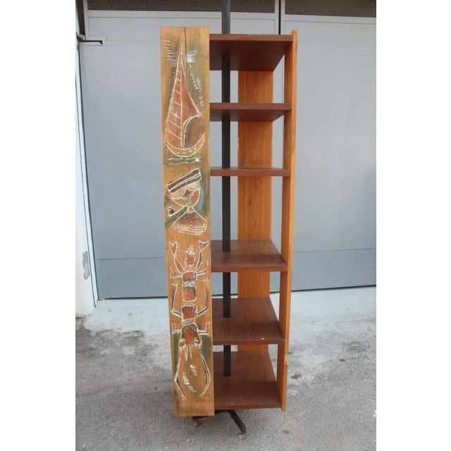Italian Mid-Century Sculptural Bookcase, 1962 For Sale - Image 4 of 11