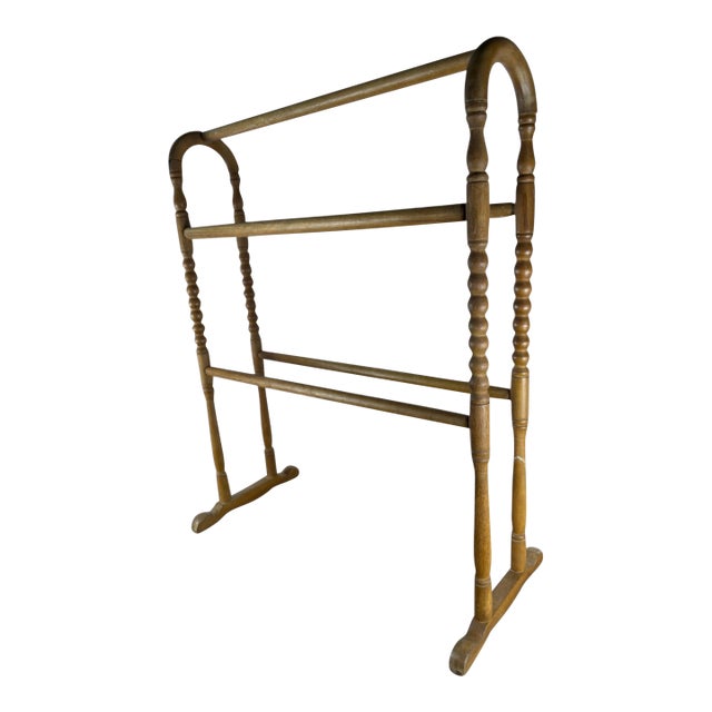 Antique English Victorian Pine Clothes Horse Towel Rail, Circa 1900 For Sale