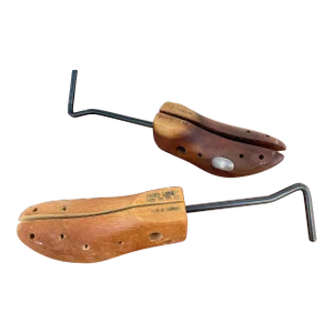 Set of 2 Vintage 1970s Wood Shoe Stretchers