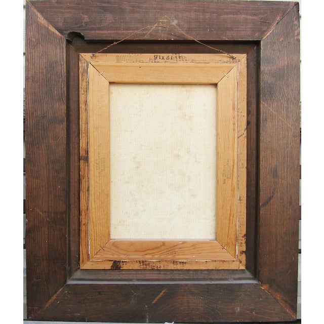 Serene Green - Vintage Oil Painting by Jo Ann Wright, Listed Texas Artist - Forest Trees With Water Scene For Sale - Image 9 of 10