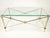 French Hollywood Regency Coffee Table in Brass-Plated Metal with Glass Top in the style of Maison Jansen, 1960s For Sale - Image 4 of 11