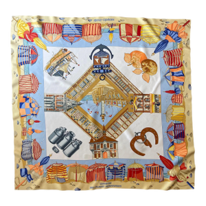 Hermès Silk Scarf « Charmes Des Plages Normandes » 2002