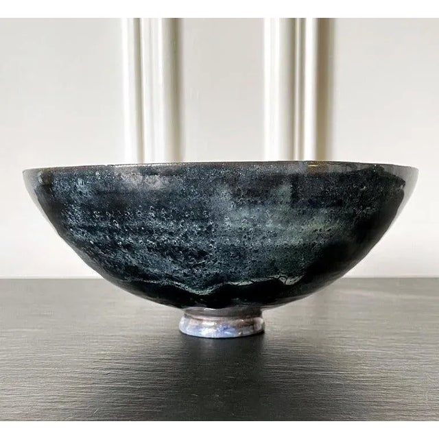 Late 20th Century Ceramic Bowl with Expressive Glaze by Beatrice Wood For Sale - Image 5 of 13