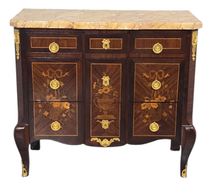 French Marquetry Commode Chest of Drawers, 1920s