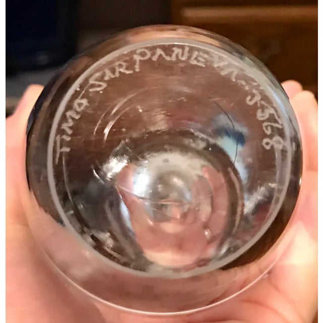 Timo Sarpaneva for Iittala Blown Glass Orchid Vase For Sale - Image 10 of 11