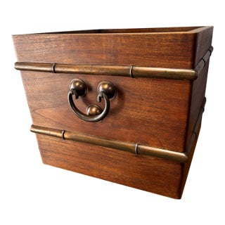 Vintage English Oak Planter Box For Sale