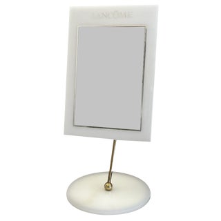 Adjustable Resin and Brass Table Mirror from Lancôme Paris, 1970s For Sale
