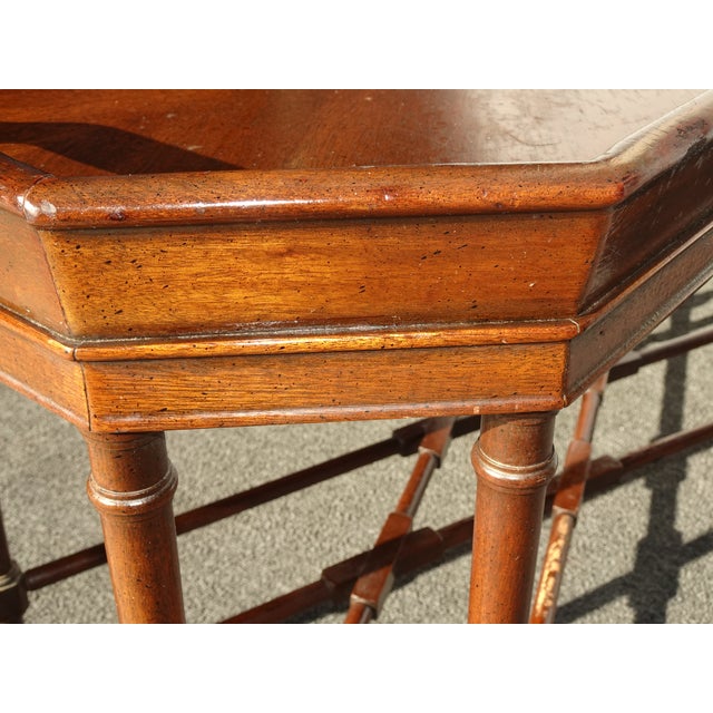 Vintage French Provincial Drexel Heritage Coffee Table W Center Decorative Onlay For Sale - Image 10 of 11