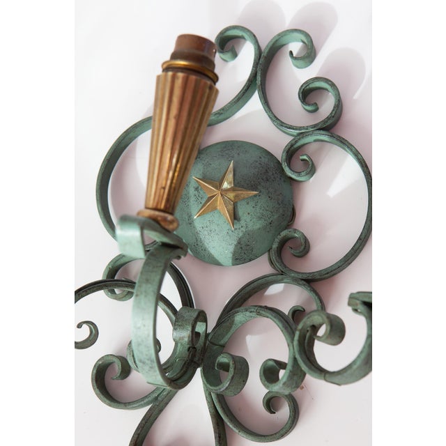 1940s Art Deco Wall Lights attributed to André Arbus attributed to André Arbus, 1940s, Set of 2 For Sale - Image 5 of 12