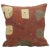 Antique Applique Raffia Brown and Rust Kuba Decorative Pillows Matisse Style For Sale - Image 9 of 10