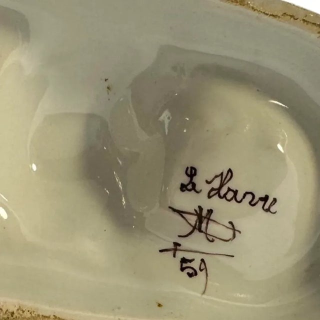 Late 19th Century Quimper Faience Condiment Dish From Brittany, France For Sale - Image 6 of 7