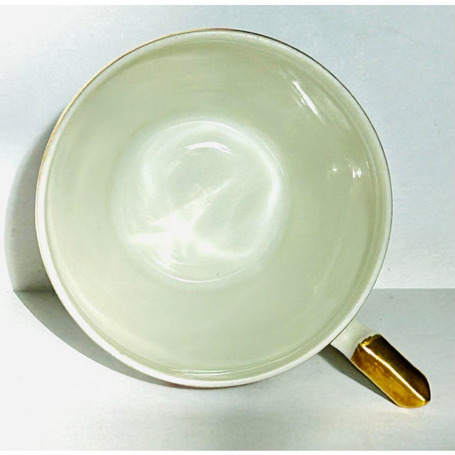 Art Deco Portuguese Espresso Cups and Saucers - Set of 8 For Sale - Image 9 of 12