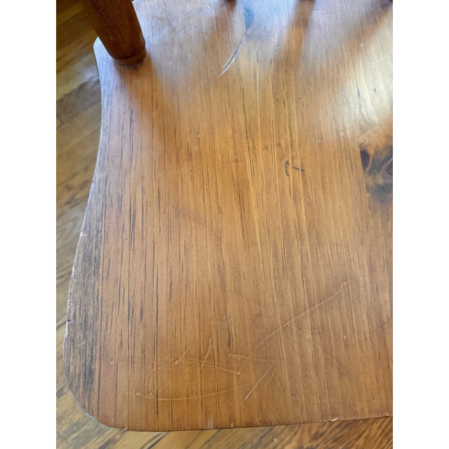 Vintage Arts and Crafts Style Wooden Spindle Back Side Chair For Sale - Image 10 of 12