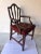 Brown Vintage Mahogany Arm Chair Needlepoint Upholstery For Sale - Image 8 of 11