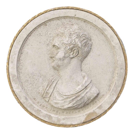 19th Century Neoclassical Cameo Intaglio in Metal, Italy For Sale
