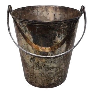Mid 20th Century Silver Over Copper Ice Bucket For Sale
