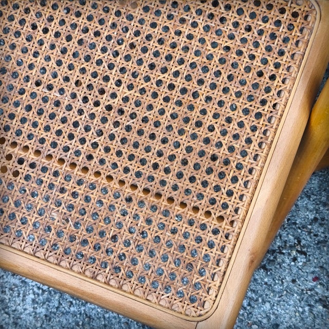 Vintage Folding Chairs in Beech and Cane from Habitat, 1980s, Set of 4 For Sale - Image 18 of 18
