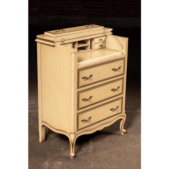 French Provincial Vintage "Touraine" French Provincial Gentlemans Chest of Drawers by Drexel For Sale - Image 3 of 11