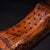 Vintage Chinese Boxwood Carved Beast Head Pillow With Gem Inlay - 750g For Sale - Image 4 of 9