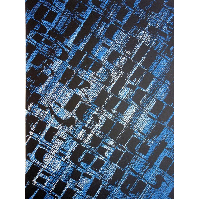 Frank Lalou (1958) Abstract Composition in Blue Original color lithograph Signed in pencil Limited edition of 60 (the...