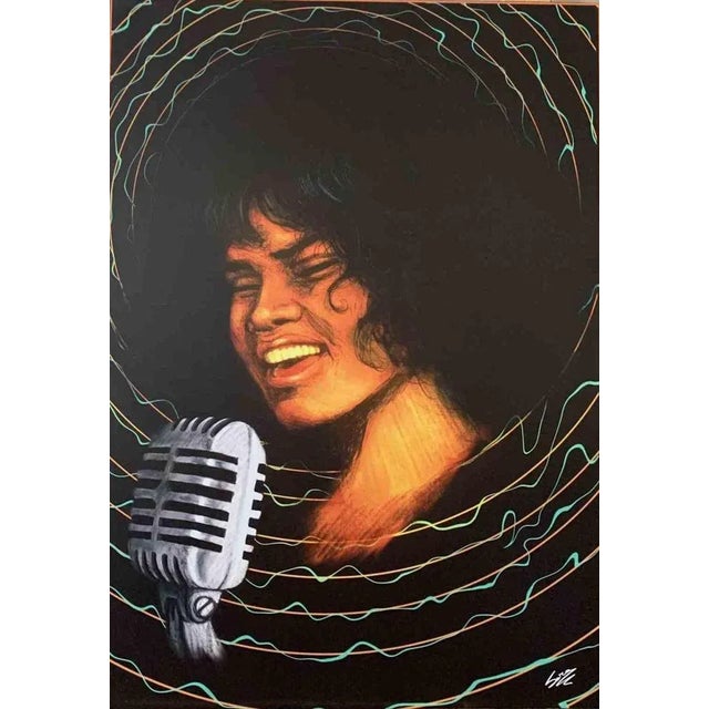 Digital illustration printed on forex. Realized by Sara Fiorucci in 2022. This work was created digitally for the "Onde"...