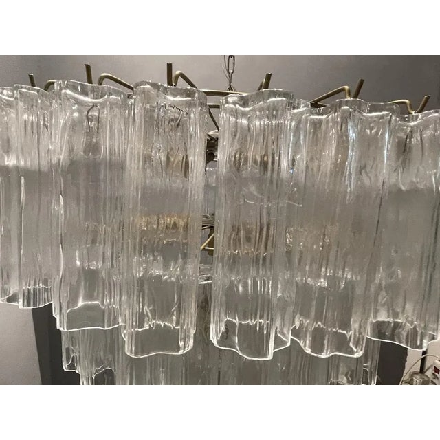 Large Tronchi Murano Glass Tube Chandelier by Paolo Venini, 1980s For Sale - Image 6 of 13