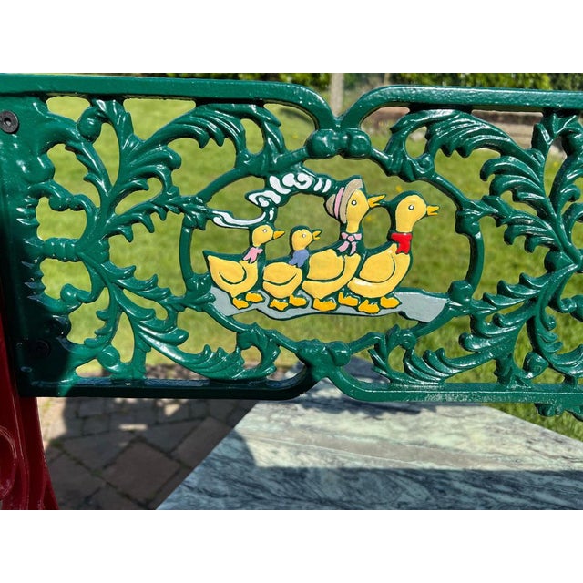 Victorian Childrens Farmyard Animals Nursery Bench For Sale - Image 3 of 7