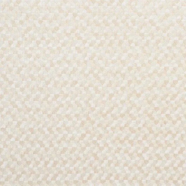 Sample - Schumacher Ivins Embroidery Fabric in Ivory For Sale