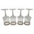 Mid-Century Modern Vintage Krosno Gold and Silver Banded Water Goblets - Set of 4 For Sale - Image 3 of 12