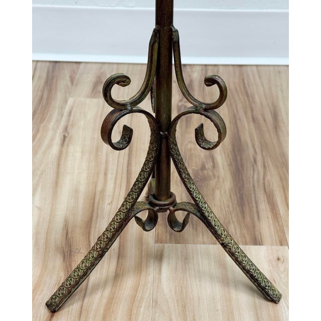 Vintage Gothic Style Iron Candle or Plant Stand For Sale - Image 4 of 9