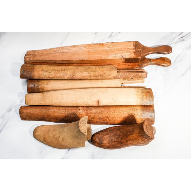 Stately Antique English Black Leather Horse Riding Boots With Wood Trees Equestrian Country Home Decor For Sale - Image 12 of 12