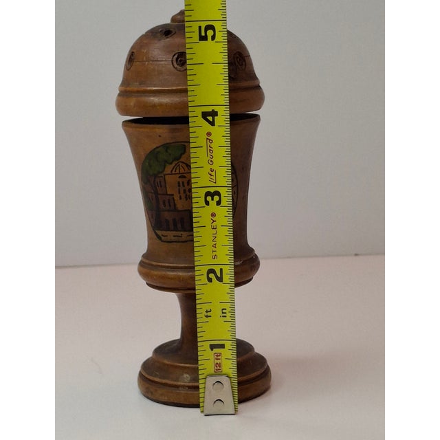 Antique Bezalel Jerusalem Olive Wood Spice Box Besamim Holder 1920s Palestine Era For Sale - Image 18 of 18