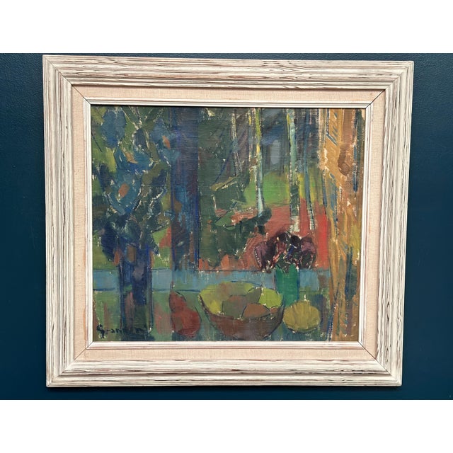 Svan Grandin, Still Life with Fruit Bowl, 1950s, Oil Painting on Canvas, Framed For Sale - Image 11 of 11