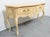 White Louis XV Carved Distressed Console Table For Sale - Image 8 of 8