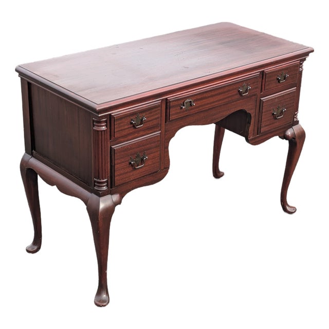 Early 1900s Chippendale Mahogany Desk For Sale